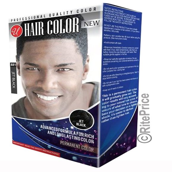Men's Hair Color Jet Black Advanced Formula Professional Quality (2 Pack) - Picture 5 of 11